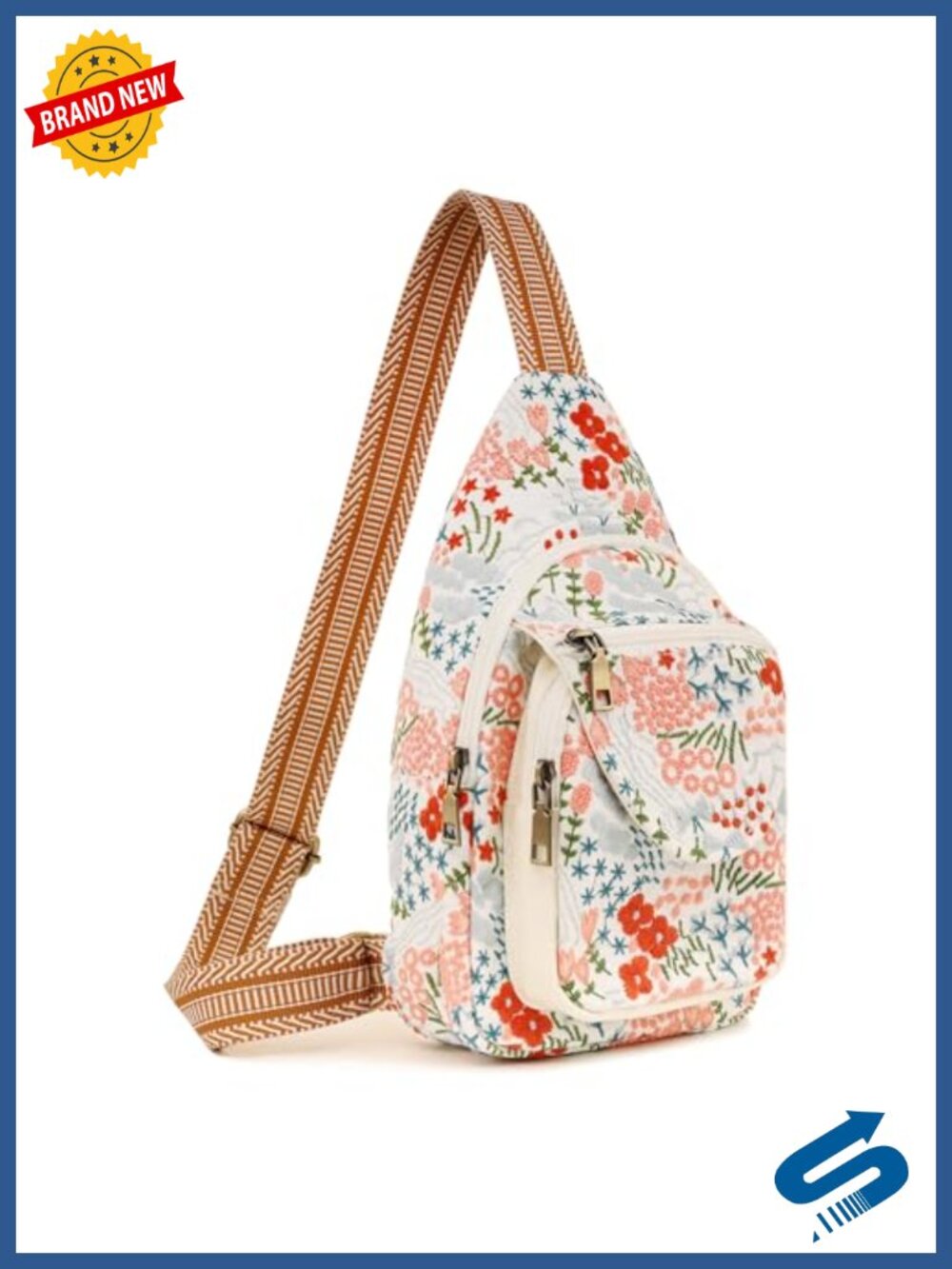 Vintage Embroidered Floral Canvas Backpack Mini Travel Purse Handbag Shoulder